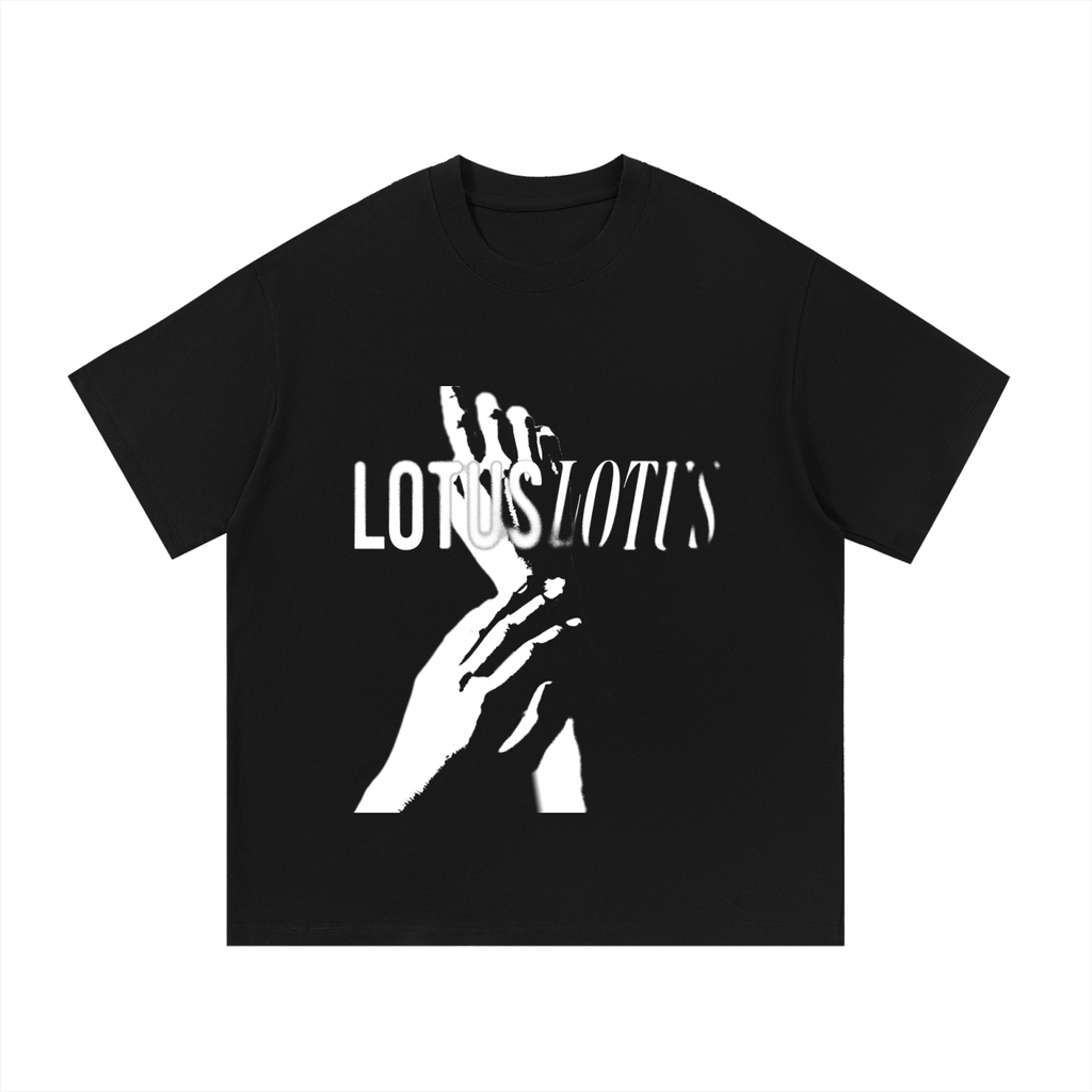 Distressed Lotus Essential Cotton T-Shirt