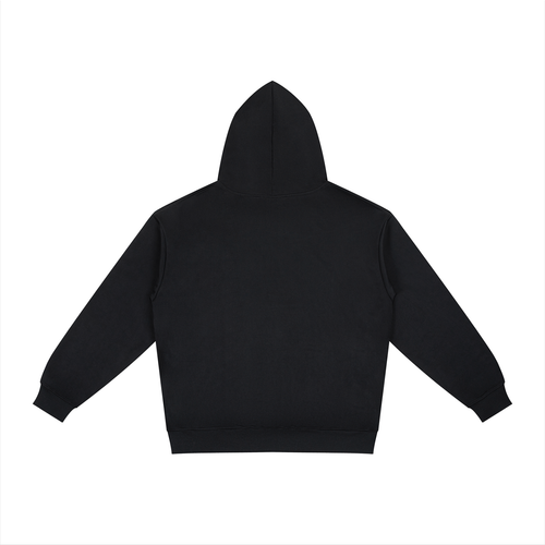 Distressed Lotus Hoodie Black