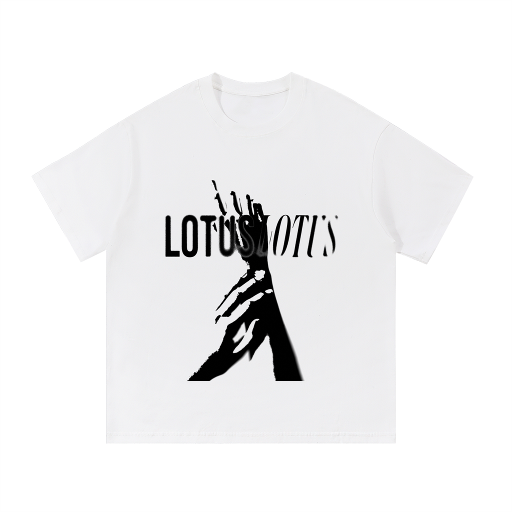 Distressed Lotus Essential Cotton T-Shirt