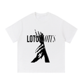 Distressed Lotus Essential Cotton T-Shirt